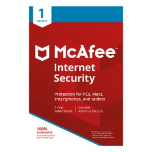 Mcafee internet security 1 pc 1 year