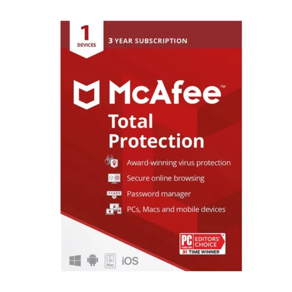 Mcafee Internet Security 1 PC 3 Year