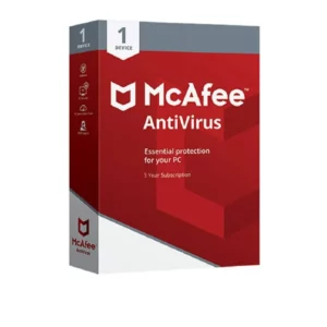 Mcafee antivirus 1 pc 3 year