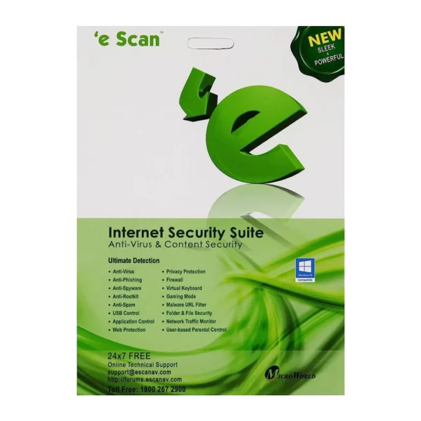 eScan Internet Security Suite 1 PC 1 Year New
