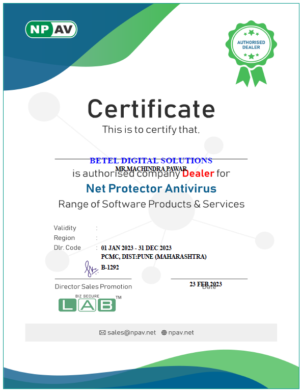 NPAV Authorized Antivirus Seller